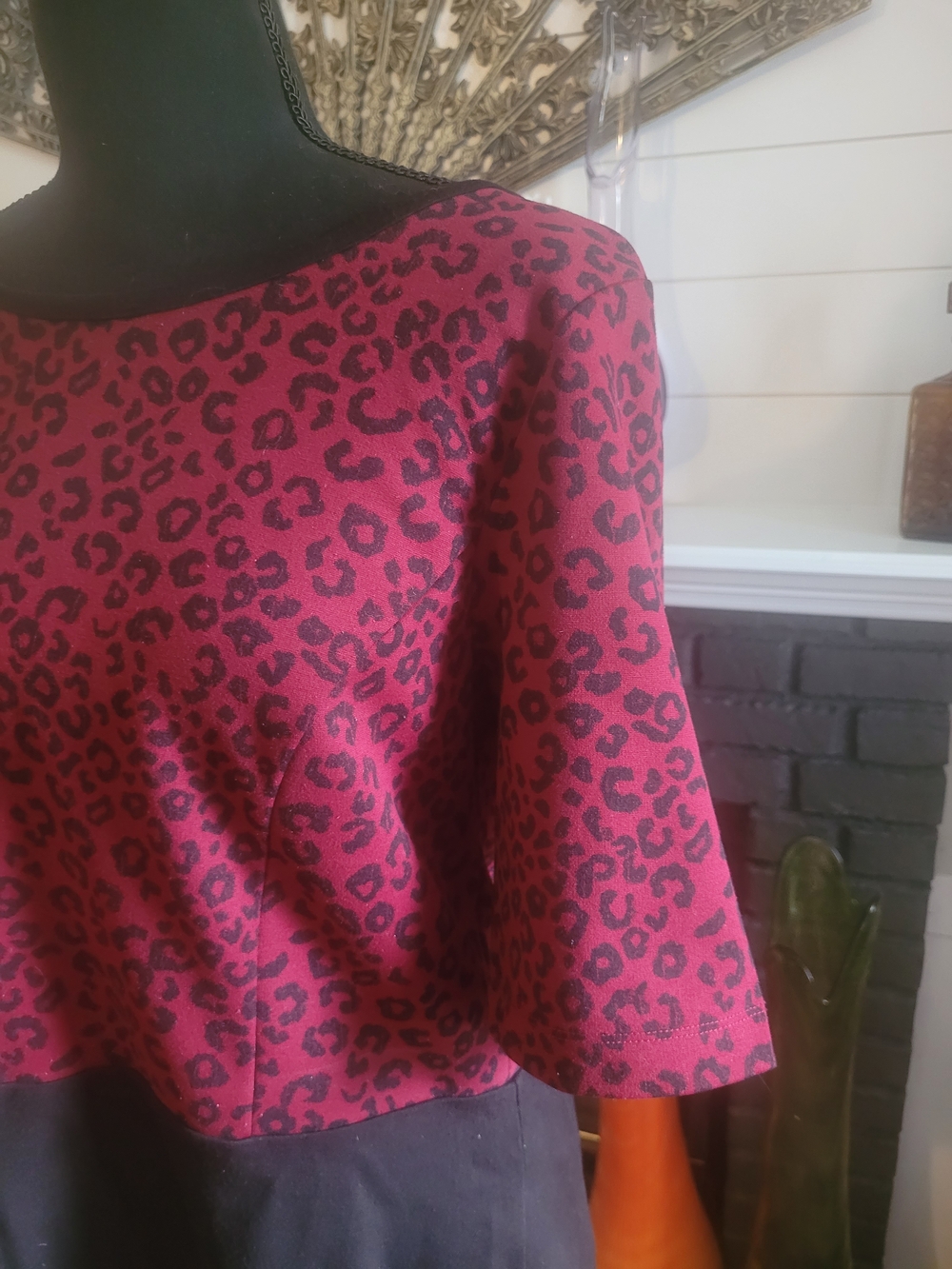 Ann Taylor Red Animal Print Blouse - Picture 2 of 10